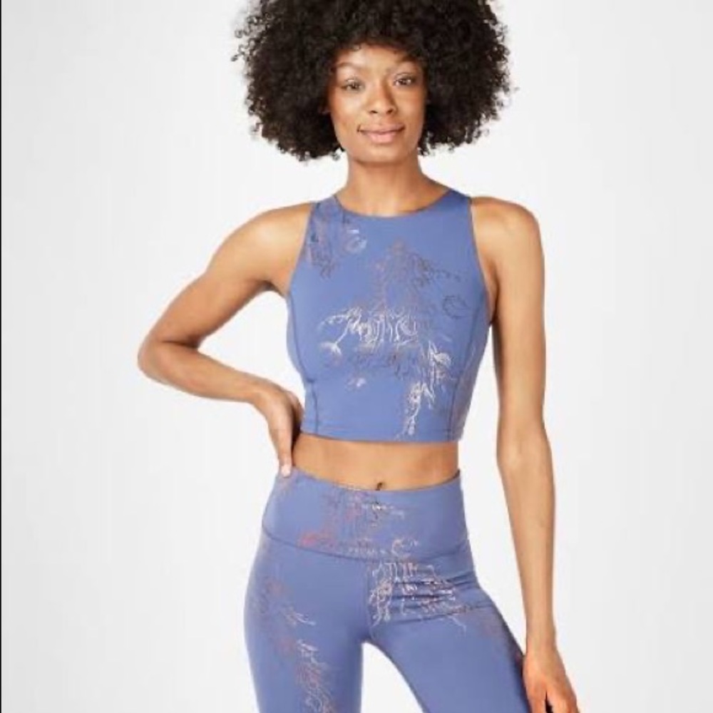 Sweaty Betty Foil Print Goddess Workout Set
